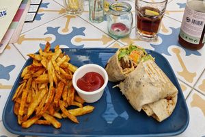 Madeiran falafel wrap at Fala Fala in Funchal