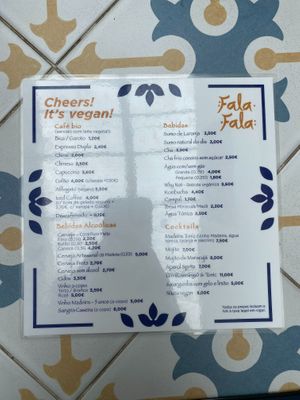 Bebidas do menu at Fala Fala in Funchal
