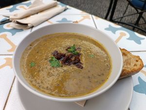 Green soup at Fala Fala in Funchal
