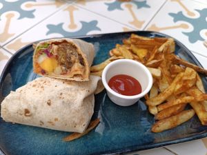 Madeira falafel wrap (amazing!!!) at Fala Fala in Funchal