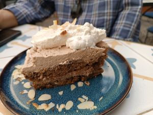 Vegan carrot cake at Fala Fala in Funchal