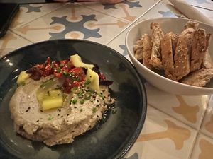 Amazing hummus at Fala Fala in Funchal
