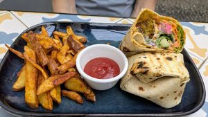 Middle Eastern wrap at Fala Fala in Funchal