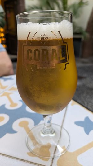 Coral beer at Fala Fala in Funchal