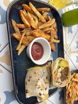 Wraps with french fríes   at Fala Fala in Funchal
