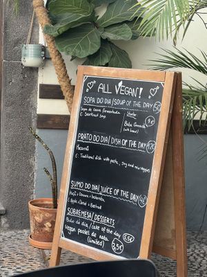 All vegan now - daily specials  at Fala Fala in Funchal