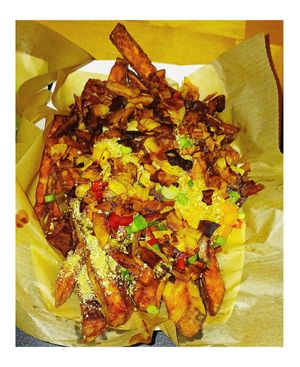 Chili Cheez Fries at G Monkey Mobile Food Truck in Durham