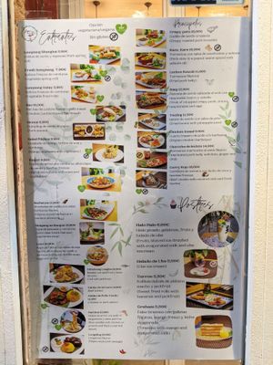 menu at El Arco Pinoy in Madrid