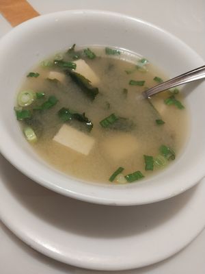 miso soup at Mimosa in Springfield