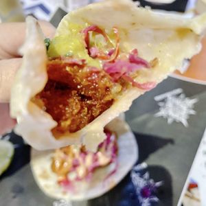 Shrimp tacos  at TxMex in Shenzhen