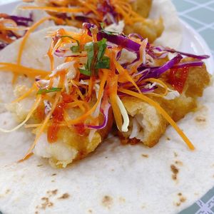 Fish tacos   at TxMex in Shenzhen