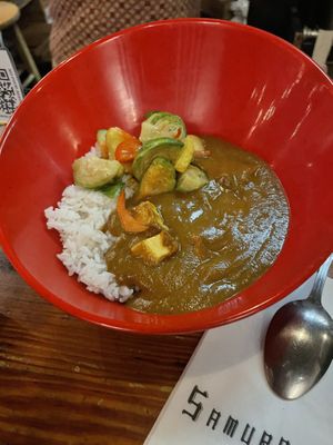 Vegan Japanese curryy #Veganuary at Samurai Papa in Brooklyn