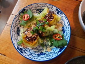 Vegan dumplings at Saigon Allee in Ballarat