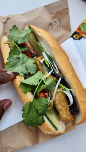 Banh mi with eggplant and tofu at Saigon Allee in Ballarat