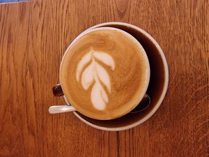 Oatmilk cappuccino at Trzecia Kawa in Poznan