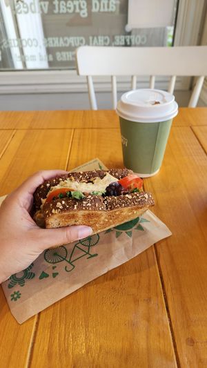 Chickpea Salad Sandwich at Caked Coffee in Toronto