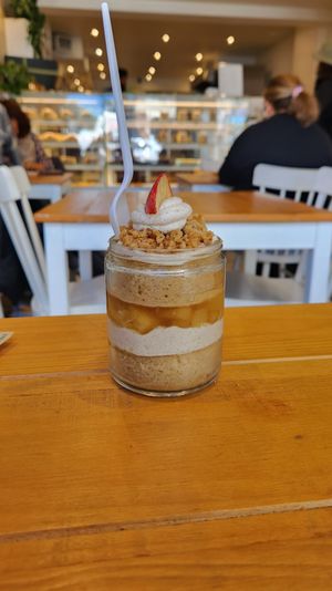 Apple Pie Cake in a Jar at Caked Coffee in Toronto