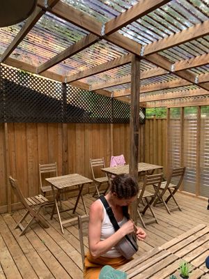 Outdoor Seating at Caked Coffee in Toronto