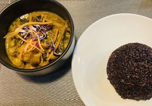 Chickpea curry  at Plant-erian in Krabi