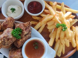 Chicken nuggets and fries at Plant-erian in Krabi