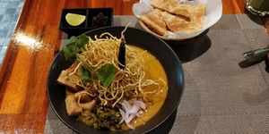 Khao Soi (Burmese/Northern Thai noodle soup) at Plant-erian in Krabi