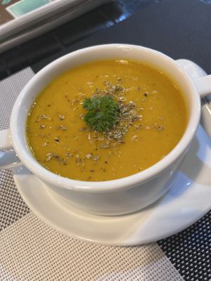 Pumpkin soupp  at Plant-erian in Krabi