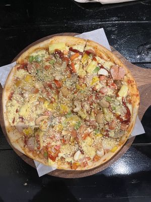 Hawaiian pizza  at Plant-erian in Krabi