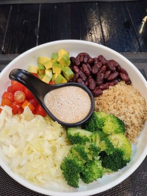 Healthy salad bowl at Plant-erian in Krabi