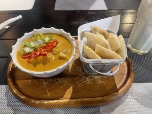 Massaman Curry with Naan at Plant-erian in Krabi