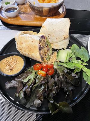 Tofu Satay Wrap  at Plant-erian in Krabi