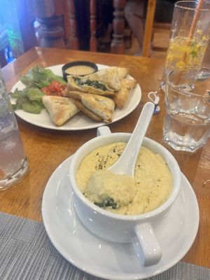 Cheesy spinach   at Plant-erian in Krabi