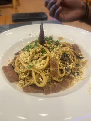 Spicy pasta   at Plant-erian in Krabi