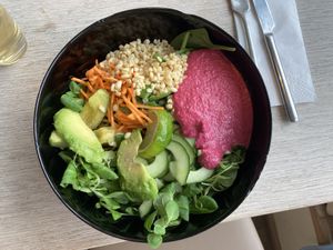 Pink Buddha  at Vapiano in Budapest