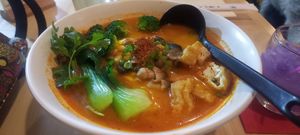 Tom yum ramen (vegan) at Umai in Herndon