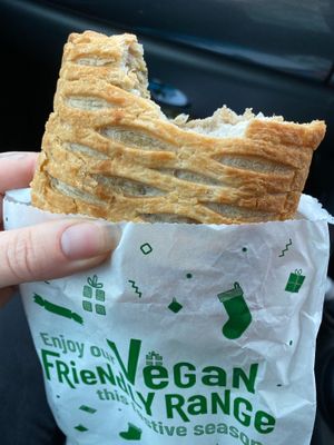 Vegan festive slice at Greggs in Sittingbourne