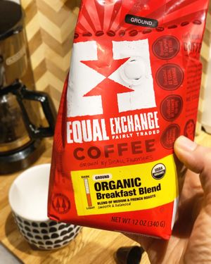 Fair trade coffee at Accord Market in Rochester