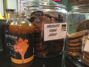 Vegan cookie at News Bar Cafe in New York City