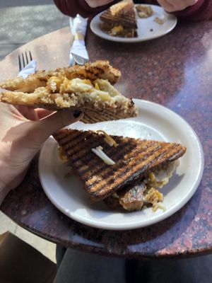 vegan grilled cheese  at News Bar Cafe in New York City