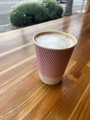 Rosemary latte with almond milk  at Dart in Santa Barbara