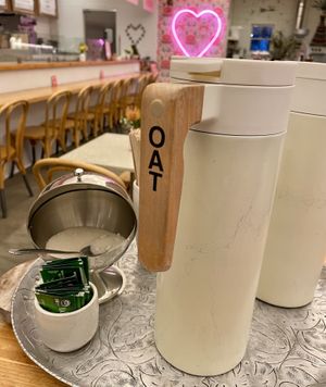 Oat milk  at Dart in Santa Barbara