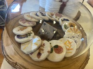 Vegan flower cookies   at Dart in Santa Barbara