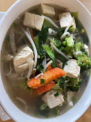 Vegan noodle soup  at Pho Claire in Myrtle Beach