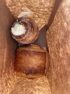 fancy cruffin and pain au chocolate   at Saint-Jean in Amsterdam