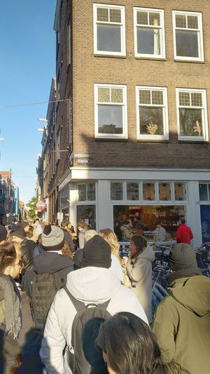 waiting line outside at Saint-Jean in Amsterdam