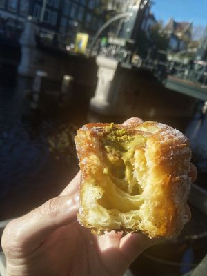 pistachio cruffin at Saint-Jean in Amsterdam