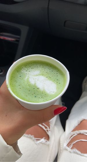 Matcha latte at Saint-Jean in Amsterdam