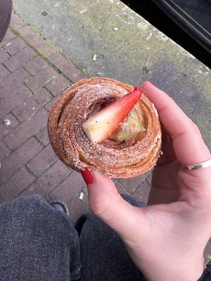 strawberry matcha cronut  at Saint-Jean in Amsterdam