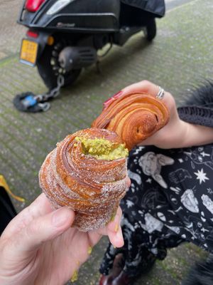 Pistachio Cruffin & Pain au Choc  at Saint-Jean in Amsterdam