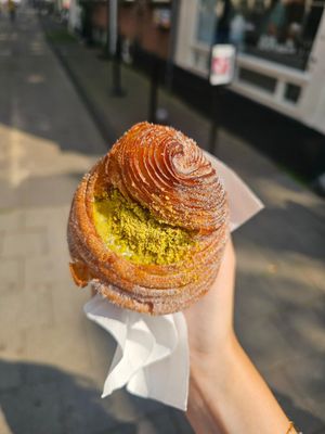 pistachio cruffin at Saint-Jean in Amsterdam
