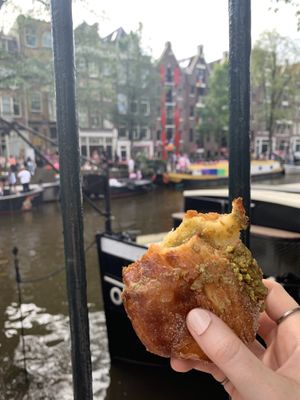Pistachio cruffin  at Saint-Jean in Amsterdam